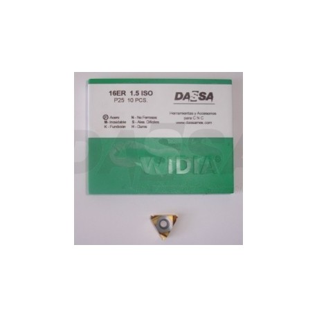 Inserto Cuerdas 16ER 1.5 ISO P25