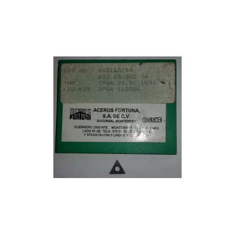Inserto Carburo TPGN 21.51 (110204) TTM